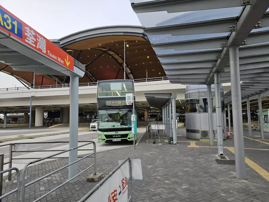 Autobusų stotelės kryptis MTR Tung Chung