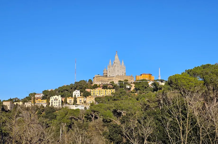 Tibidabo bažnyčios vaizdas