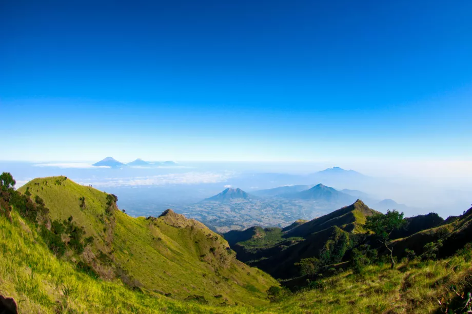 Views during the ascent of Mount Merbabu