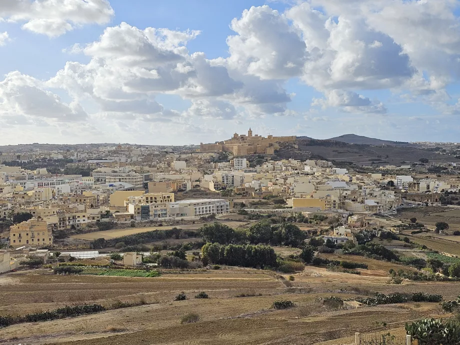 Cittadella vaizdas iš Xaghra miestelio