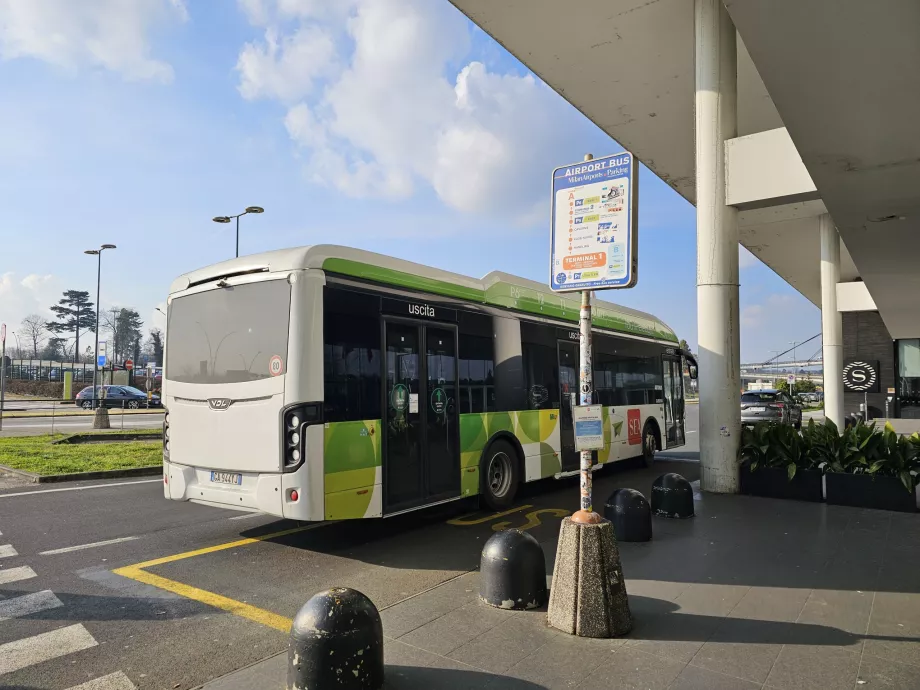 Nemokamų maršrutinių autobusų stotelė prie 1 terminalo